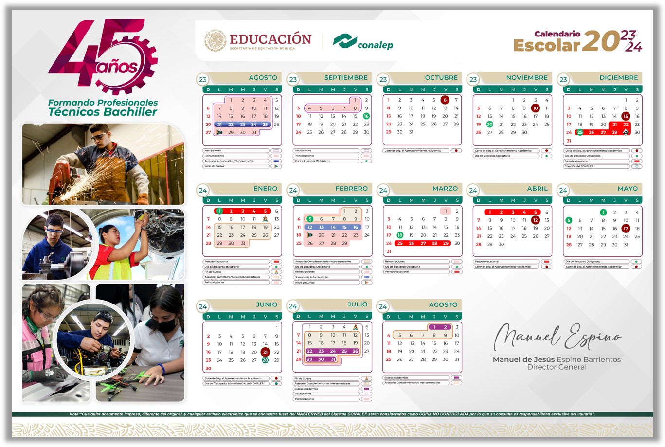 Calendario Escolar IZTAPALAPA IV